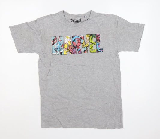 Marvel Boys Grey 12-13 Years Short Sleeve Graphic Print T-Shirt