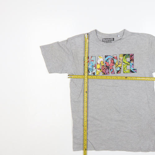 Marvel Boys Grey 12-13 Years Short Sleeve Graphic Print T-Shirt