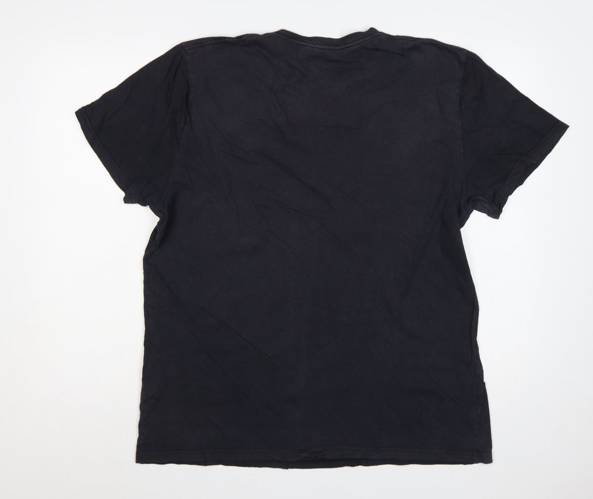 Hollister Men Black XL Must-Have Logo Crew Neck Cotton T-Shirt