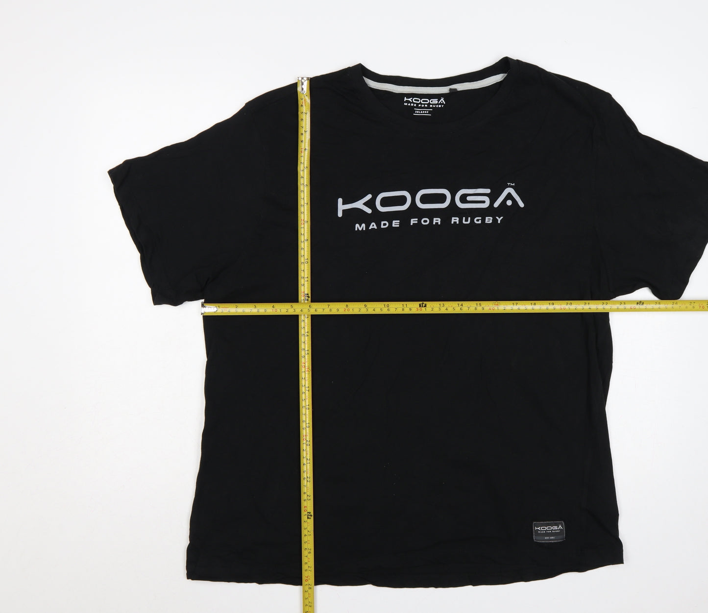Kooga Men’s Black 3XL Logo Graphic Rugby Cotton Crew Neck T-Shirt