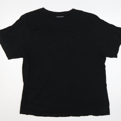 Kooga Men’s Black 3XL Logo Graphic Rugby Cotton Crew Neck T-Shirt