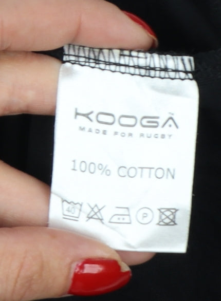 Kooga Men’s Black 3XL Logo Graphic Rugby Cotton Crew Neck T-Shirt