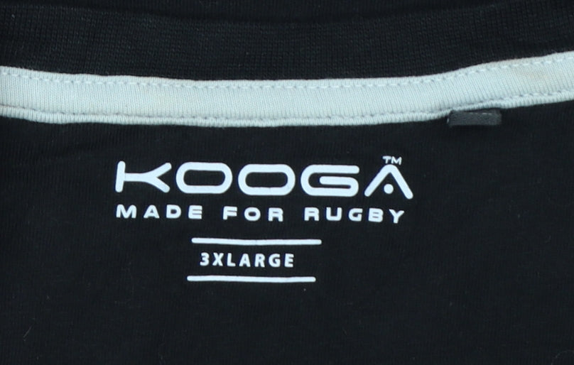 Kooga Men’s Black 3XL Logo Graphic Rugby Cotton Crew Neck T-Shirt