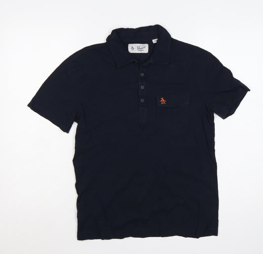 Original Penguin Men's Navy S Cotton Pocket Logo Polo Shirt