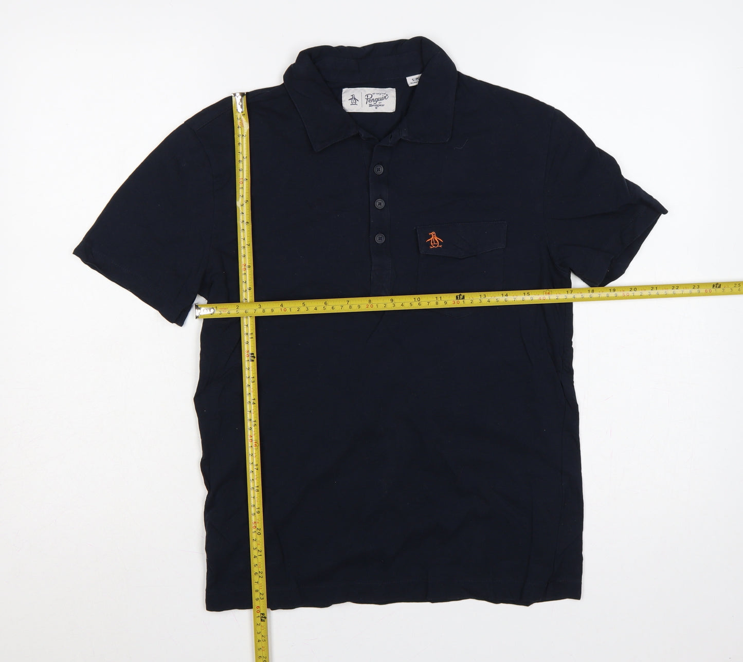 Original Penguin Men's Navy S Cotton Pocket Logo Polo Shirt