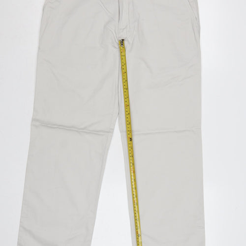 M&S Autograph Men’s White Cotton Chino Trousers W34 L29 Straight