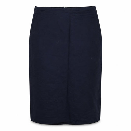 White Stuff Women’s Navy UK 12 Cotton Knee Length Pencil Skirt Lined