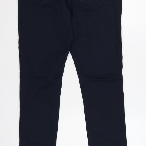 Wallis Women’s Blue UK 12 Slim Skinny Stretch Jeans Side Zip