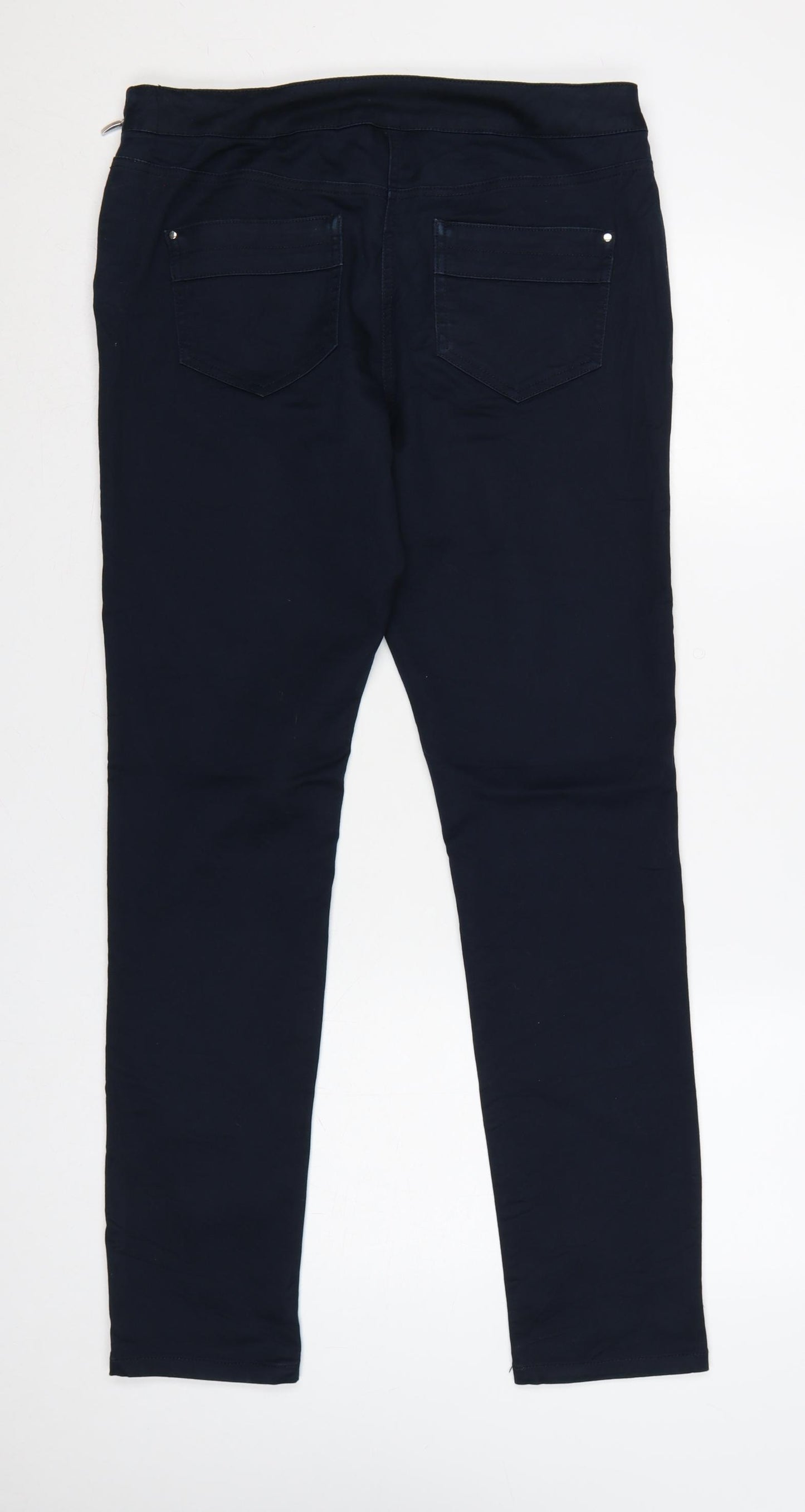 Wallis Women’s Blue UK 12 Slim Skinny Stretch Jeans Side Zip
