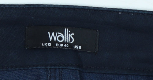 Wallis Women’s Blue UK 12 Slim Skinny Stretch Jeans Side Zip