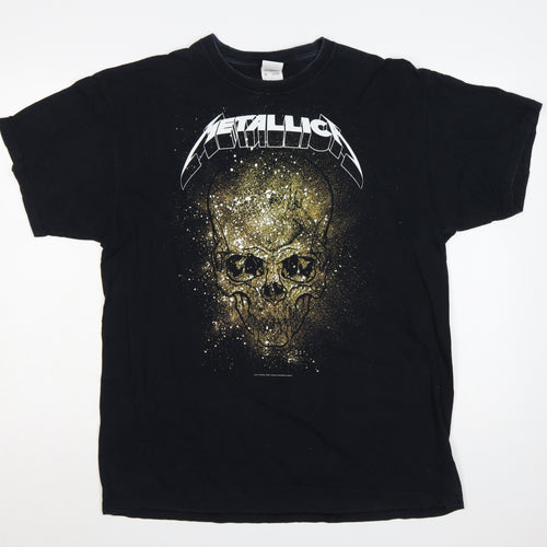 Fruit of the Loom Men Black XL Metallica Skull Graphic T-Shirt