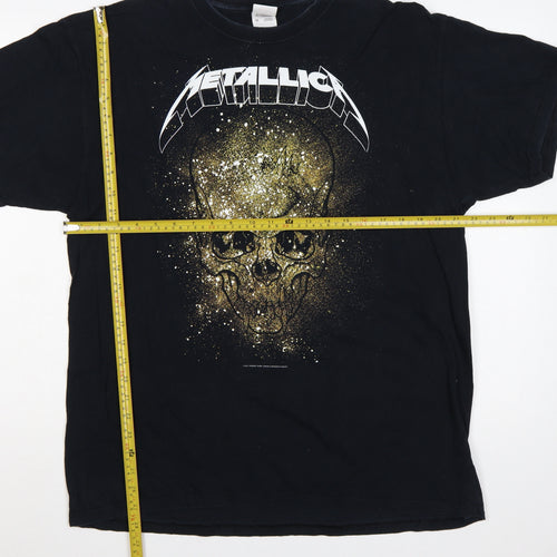 Fruit of the Loom Men Black XL Metallica Skull Graphic T-Shirt
