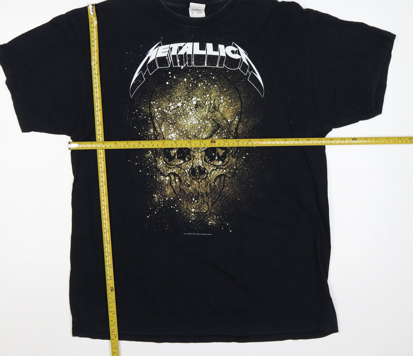 Fruit of the Loom Men Black XL Metallica Skull Graphic T-Shirt