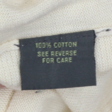 Sharpeye Men's Ivory Cotton Knit Polo Shirt XL Pocket Short Sleeve