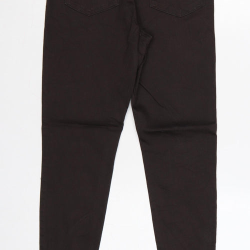 Marks & Spencer Women Brown UK 10 Short Skinny Stretch Jeggings