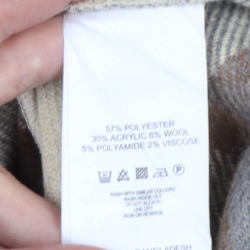 Charcoal & Chalk Women's Grey Check Basic Jacket UK 12 Button Pockets