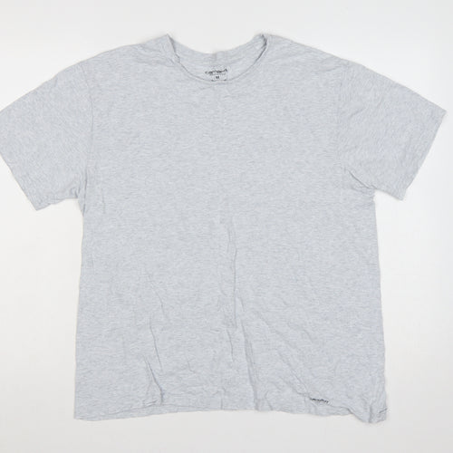 Carhartt Men Grey M Standard Crew Neck Logo T-Shirt