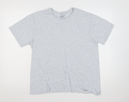 Carhartt Men Grey M Standard Crew Neck Logo T-Shirt