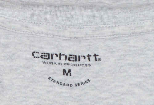 Carhartt Men Grey M Standard Crew Neck Logo T-Shirt