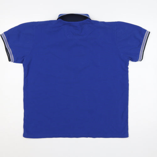 Hugo Boss Men’s Blue XL Modern Fit Logo Cotton Polo Shirt