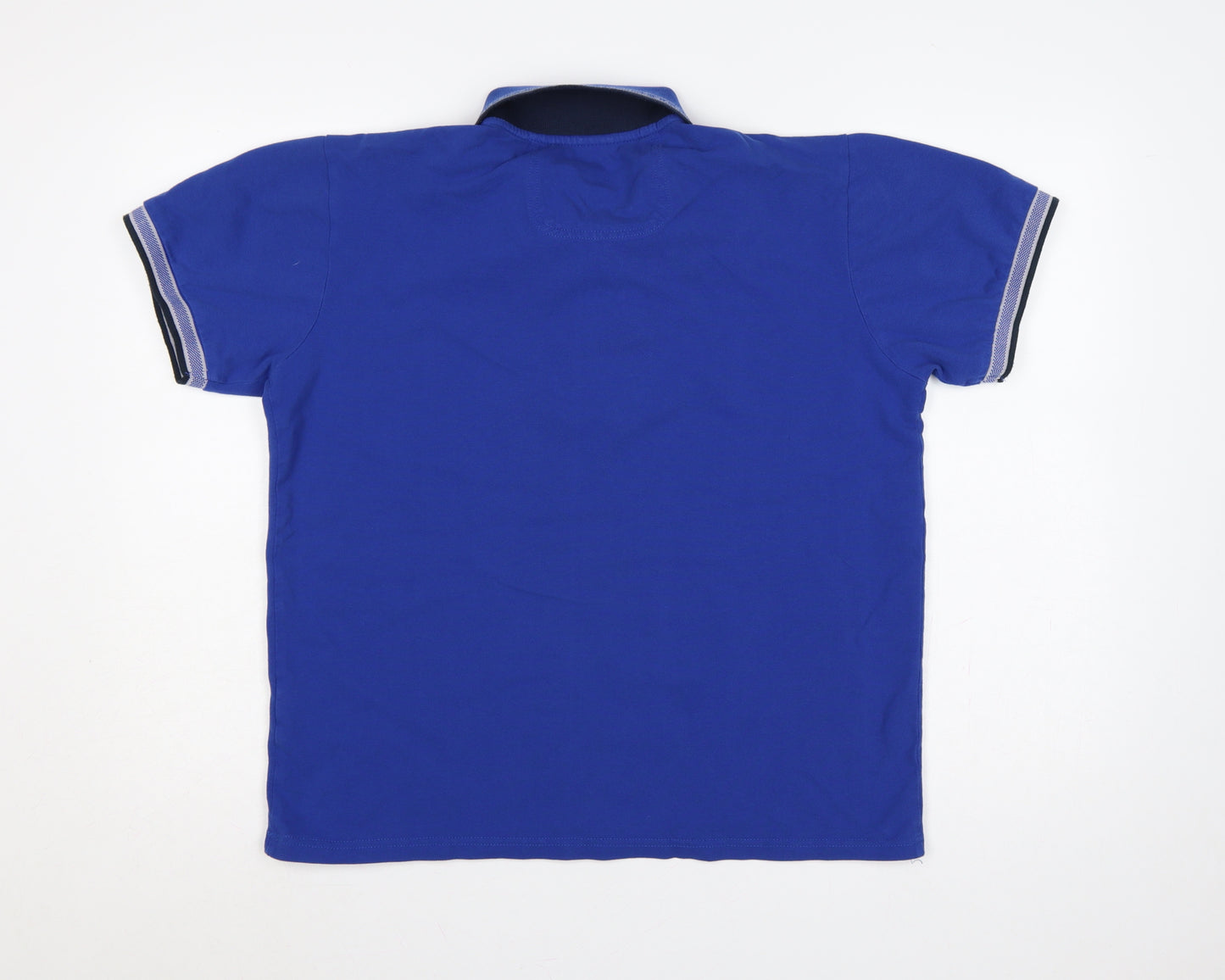 Hugo Boss Men’s Blue XL Modern Fit Logo Cotton Polo Shirt