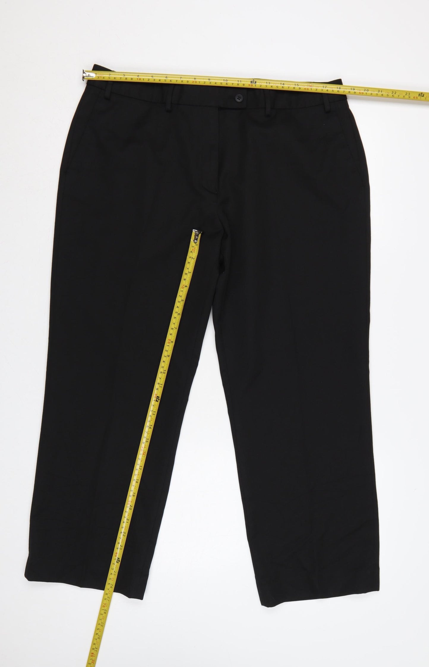Brook Taverner Women's Black UK 18 Slim Straight Dress Trousers
