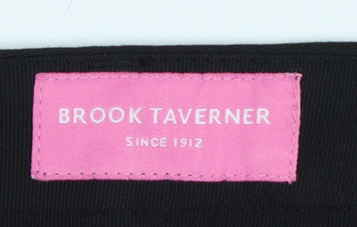 Brook Taverner Women's Black UK 18 Slim Straight Dress Trousers