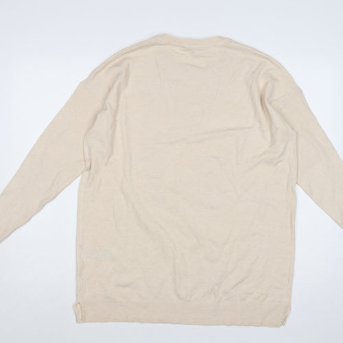 Amara Reya Women’s Beige Star Knit Tunic Jumper S-M