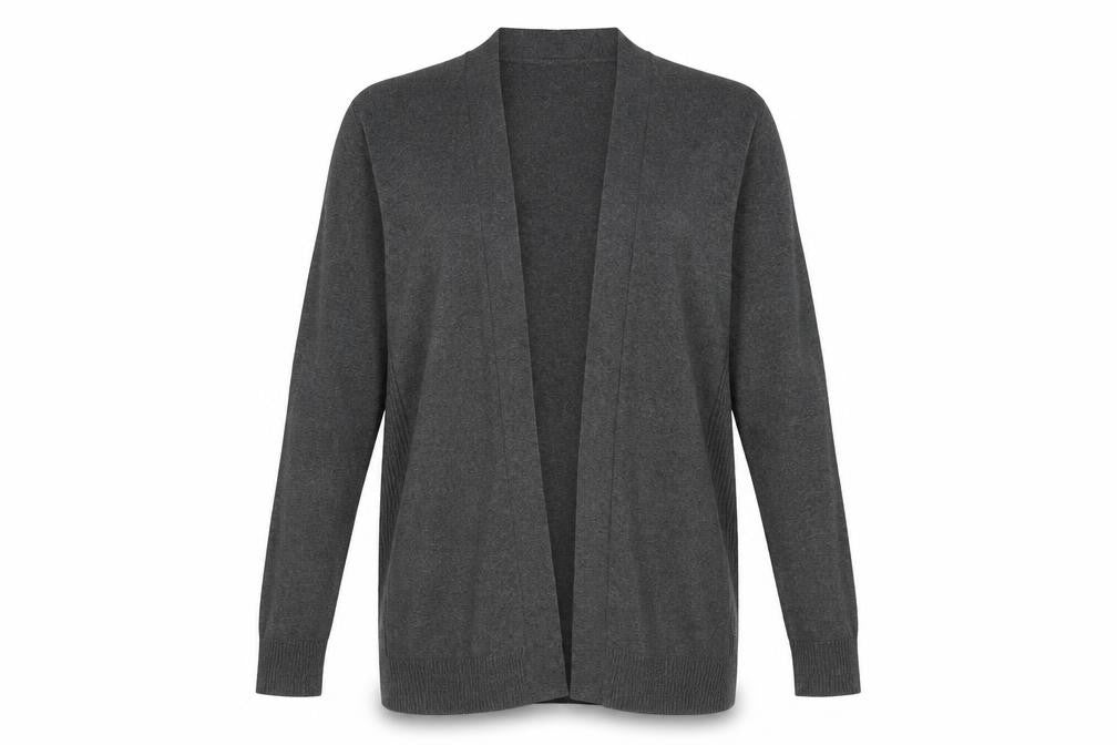 Front view of Gap Women’s Grey L Open Knit Longline Cardigan