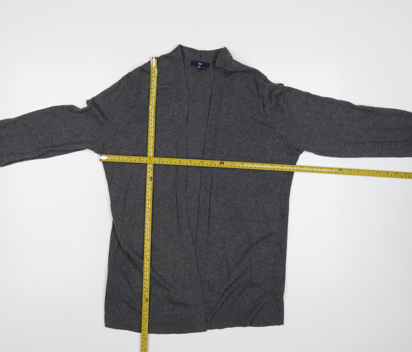 Gap Women’s Grey L Open Knit Longline Cardigan