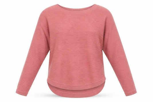 Front view of Principles Petite Women’s Pink Rib Knit jumper UK 6