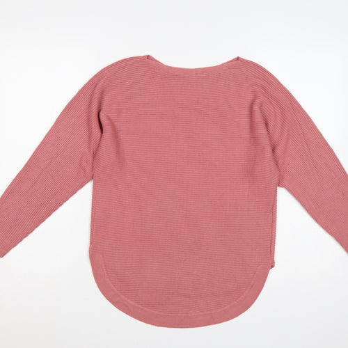 Principles Petite Women’s Pink Rib Knit Pullover Jumper UK 6