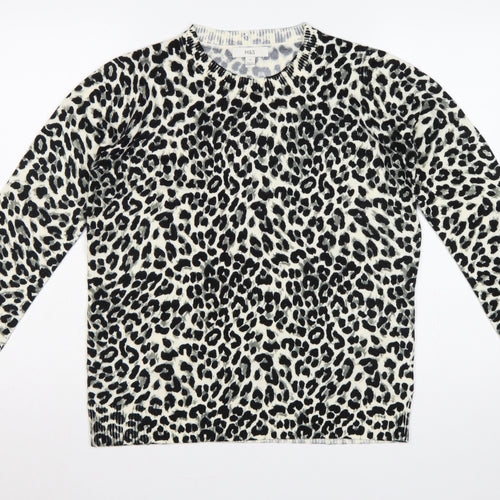 Marks & Spencer Women's Black Leopard Print Pullover Jumper UK 10