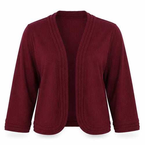Marks & Spencer Per Una Womens Burgundy Open Knit Cardigan Size 14