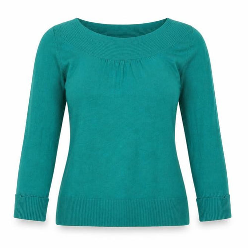 Marks & Spencer Women Green Size 8 Scoop Neck Knit Jumper