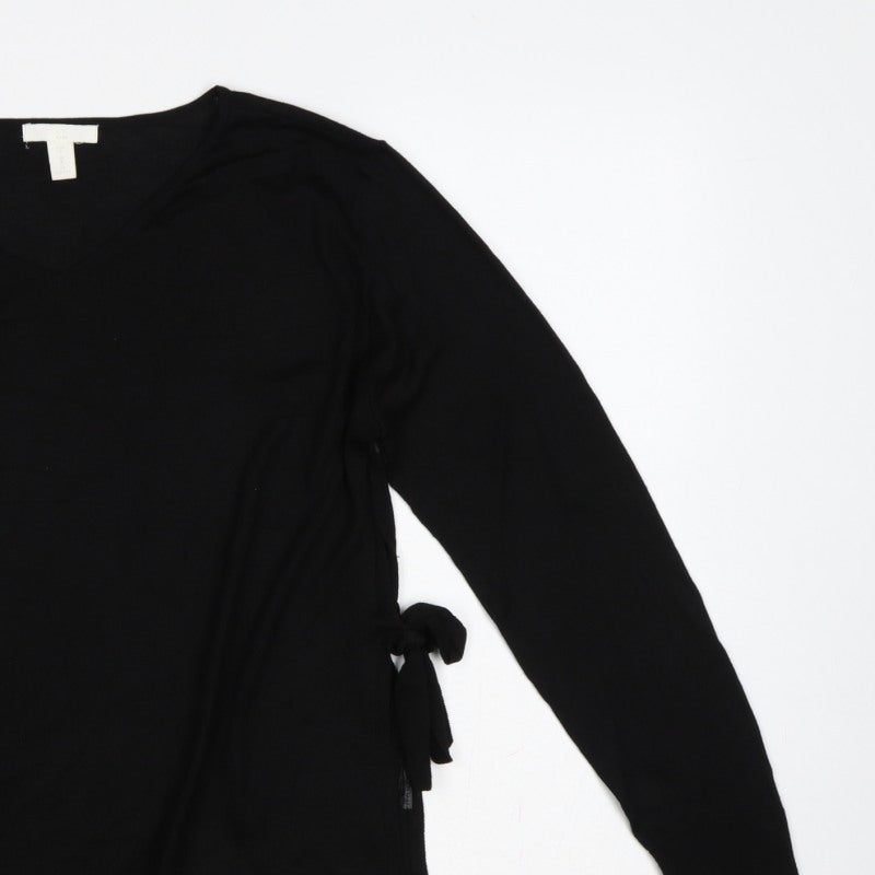 Additional view of H&M MAMA Women's Black S Maternity V-Neck Tie Tunic Jumper