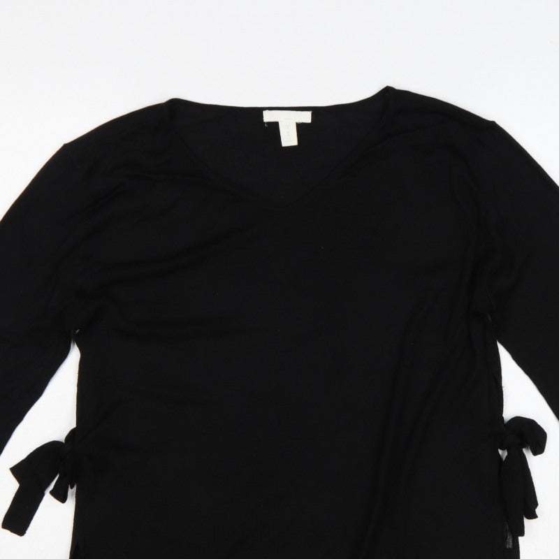 Additional view of H&M MAMA Women's Black S Maternity V-Neck Tie Tunic Jumper