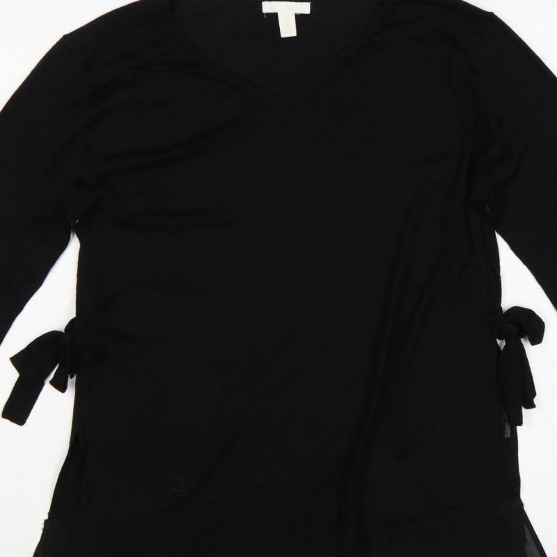 Additional view of H&M MAMA Women's Black S Maternity V-Neck Tie Tunic Jumper