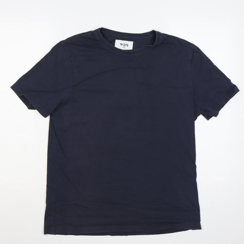 Wax London Men's Blue M Classic Crew Neck Cotton T-Shirt