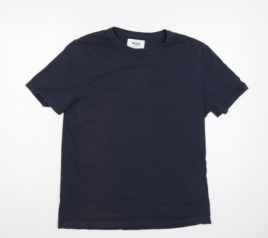 Wax London Men's Blue M Classic Crew Neck Cotton T-Shirt