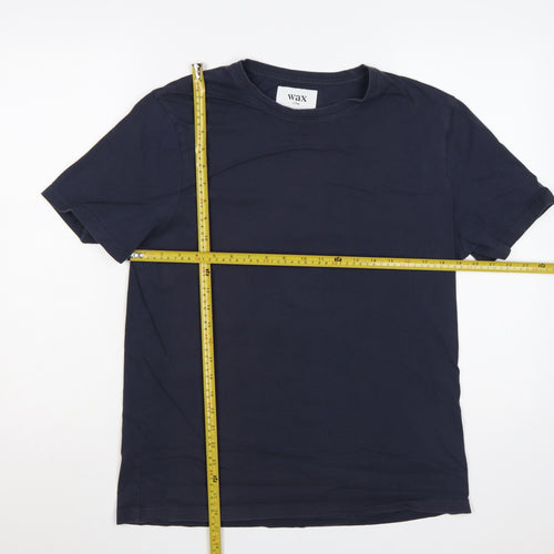 Wax London Men's Blue M Classic Crew Neck Cotton T-Shirt