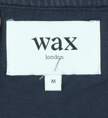Wax London Men's Blue M Classic Crew Neck Cotton T-Shirt