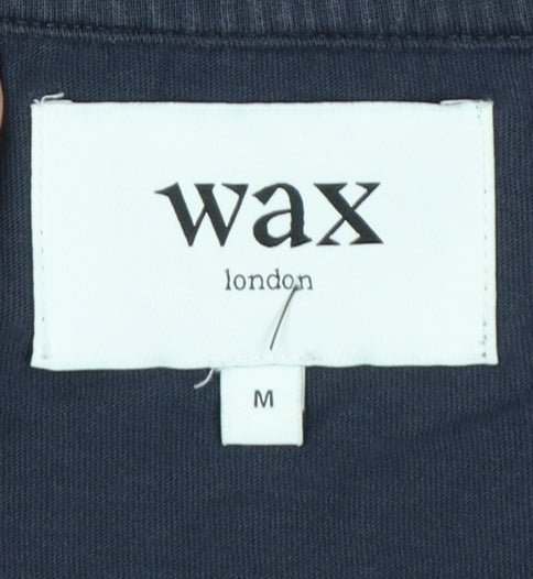 Wax London Men's Blue M Classic Crew Neck Cotton T-Shirt