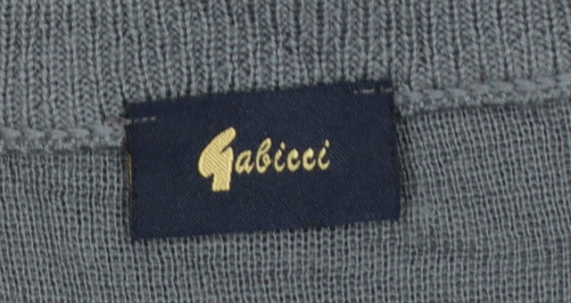 Gabicci Men’s Grey 2XL Wool Blend V-Neck Button Cardigan Knit