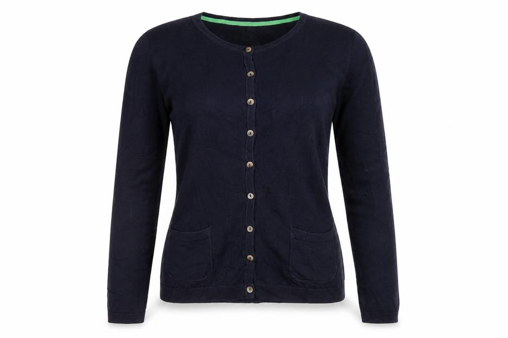Boden Women Blue UK 8 Round Neck Button Cardigan Pockets