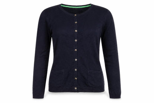 Boden Women Blue UK 8 Round Neck Button Cardigan Pockets