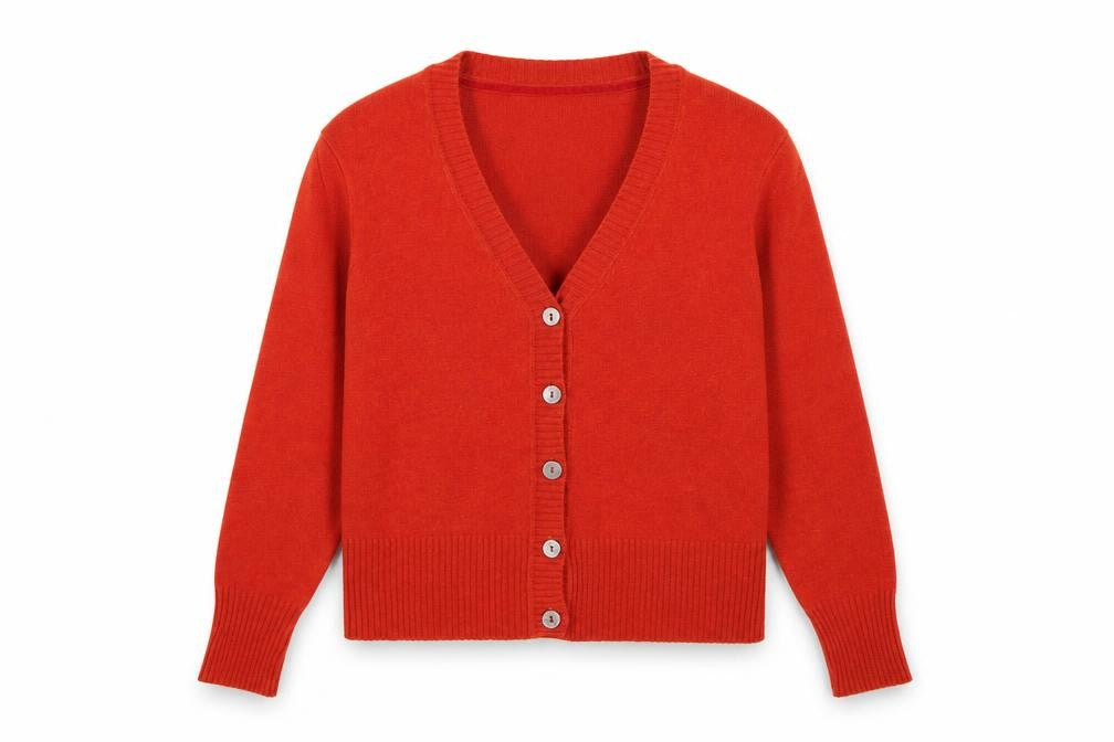 Mistral Women’s Orange Size 14 V-Neck Button Knit Cardigan
