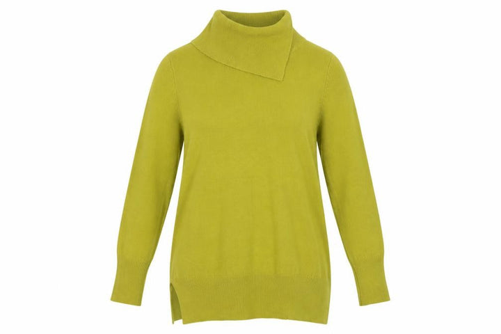 M&Co Women’s Olive Green Size 12 Roll Neck Long Sleeve Knit Jumper