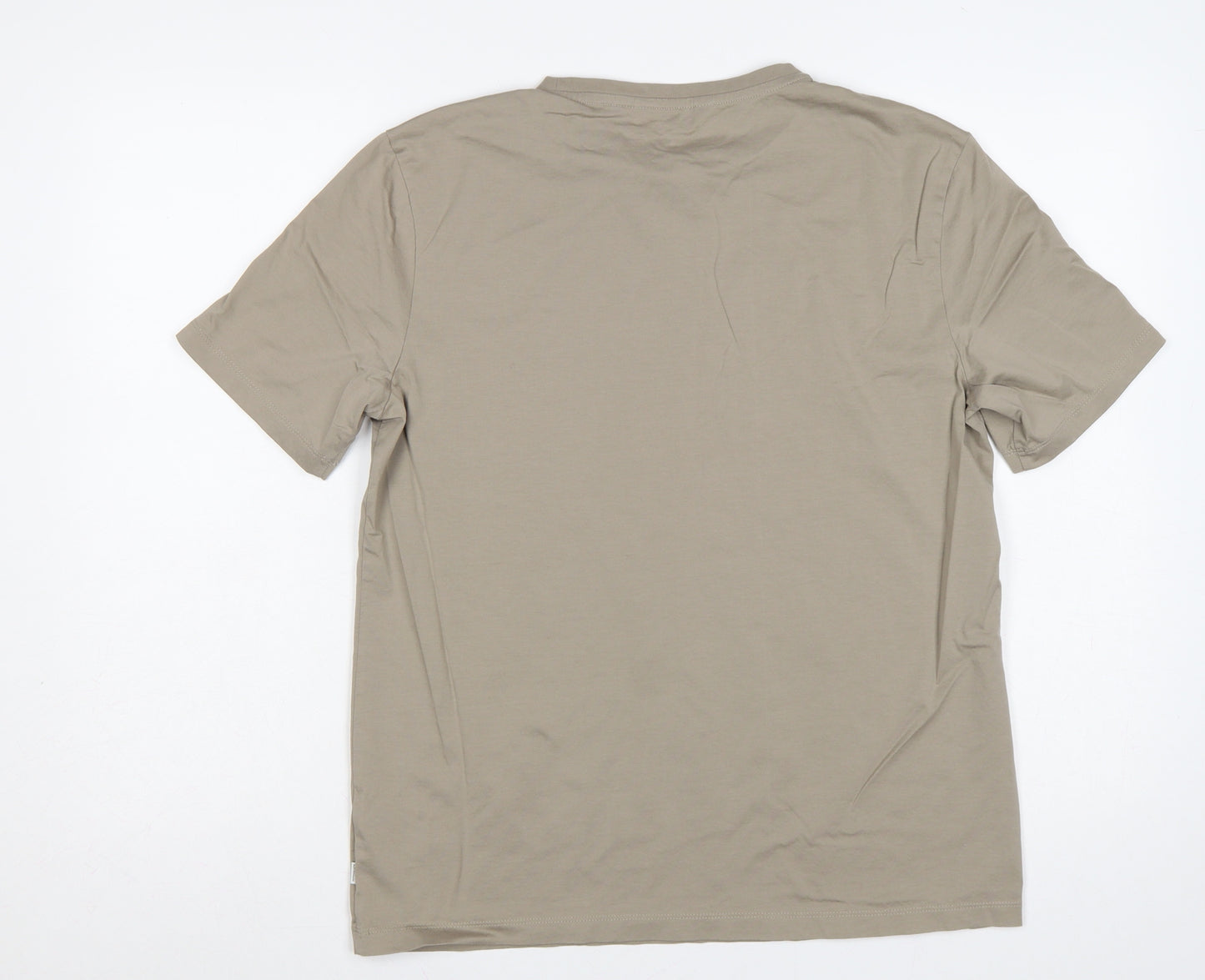 Autograph Men’s Beige Supima Cotton Regular Fit Crew Neck T-Shirt M