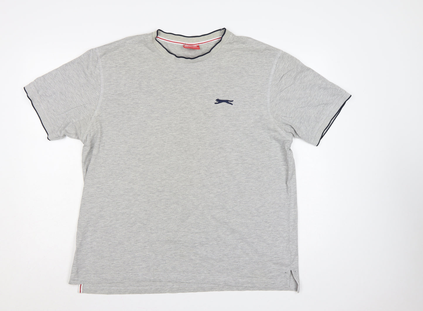 Slazenger Men’s Grey XL Cotton Logo Crew Neck Short Sleeve T-Shirt